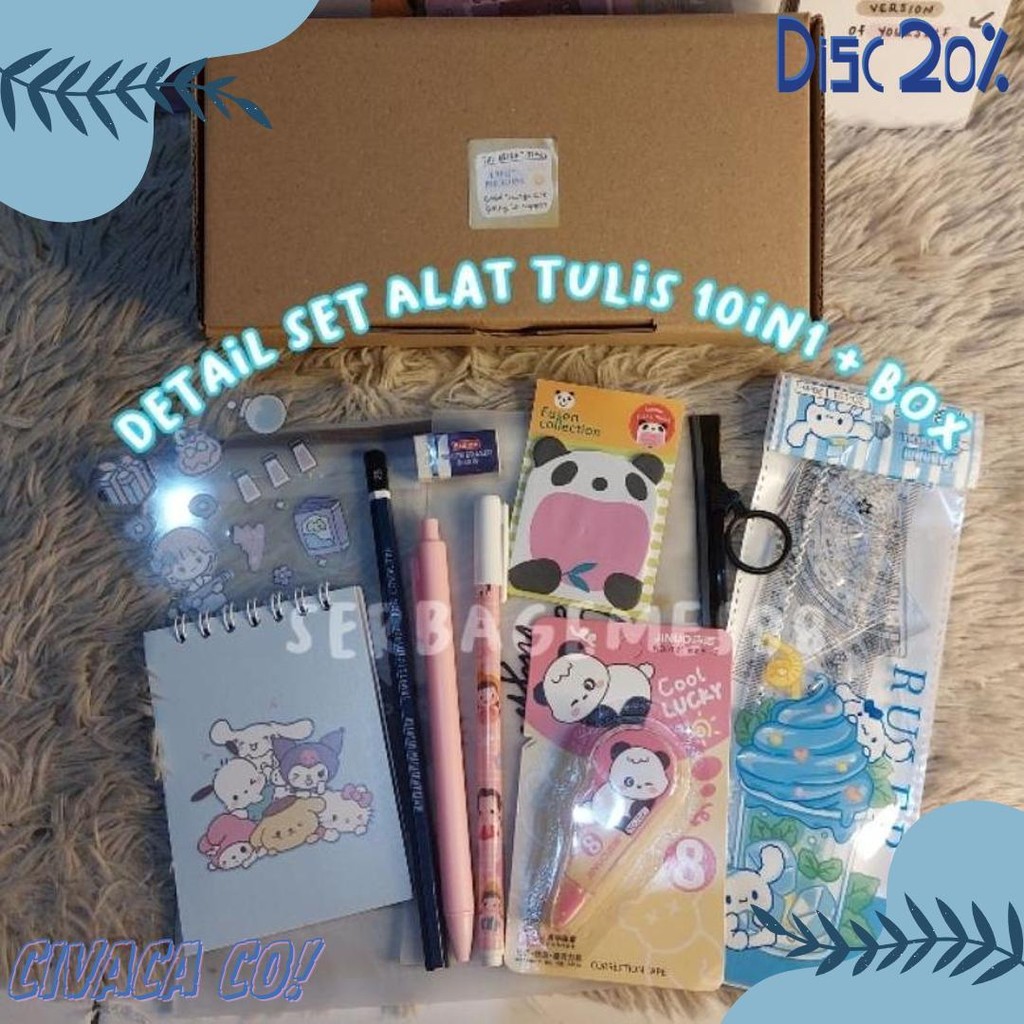 

Serbagemes88 - (Cod) Set Alat Tulis Lengkap 10 In 1 Karakter Lucu / Hampers Kado Gift Wisuda / Hadiah Alat Sekolah / Stationery Set Aesthetic / Paket Atk Aesthetic / Perlengkapan Sekolah Aesthetic Terlengkap Dan Termurah
