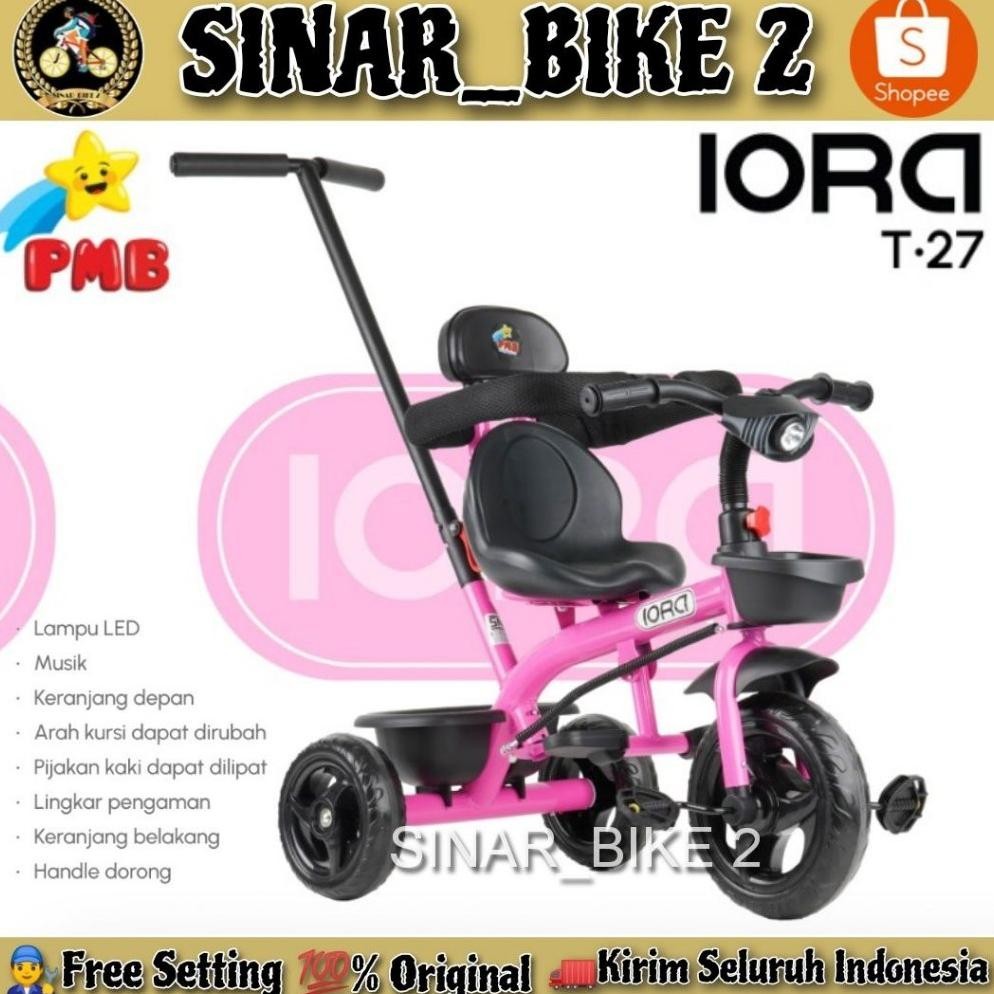 Terlaris Sepeda Anak Roda Tiga Pmb Iora Tc-06 & Pmb Iora T 27 Stir Lampu Musik Tricycle Anak
