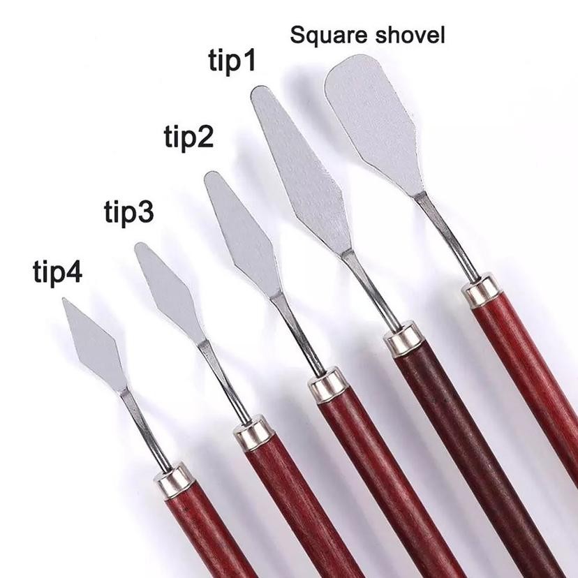 

Produk Pilihan Premium 5Pcs/Set Pisau Palet / Painting Knife / Paint Knife / Spatula Dekorasi Kue Lukis Ukir Pisau Lukis High Quality Paling Dicari