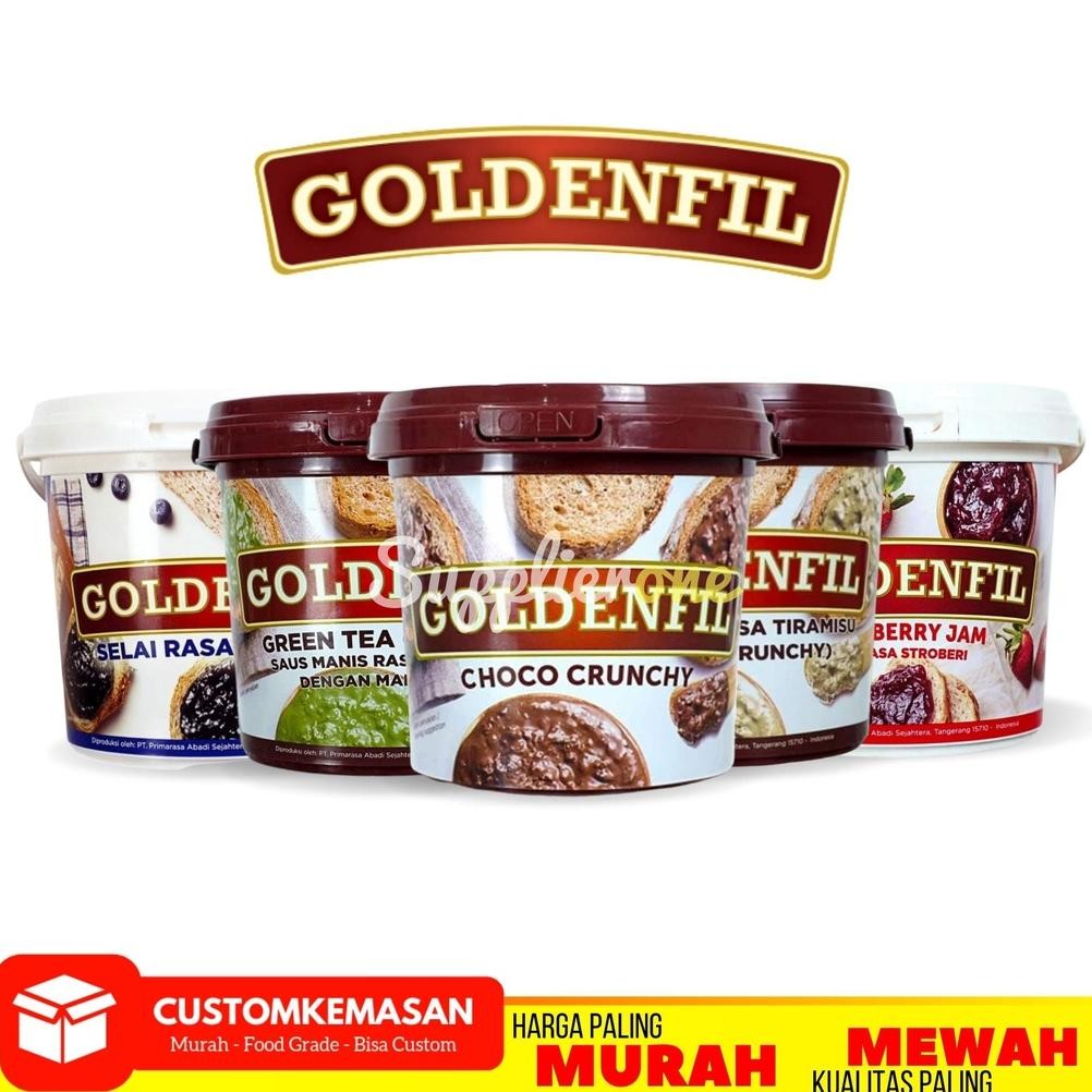

Goldenfil 1kg / Selai Roti Bakar / Toping Roti / Selai Roti / Selai Coklat / Olesan Roti Nugi