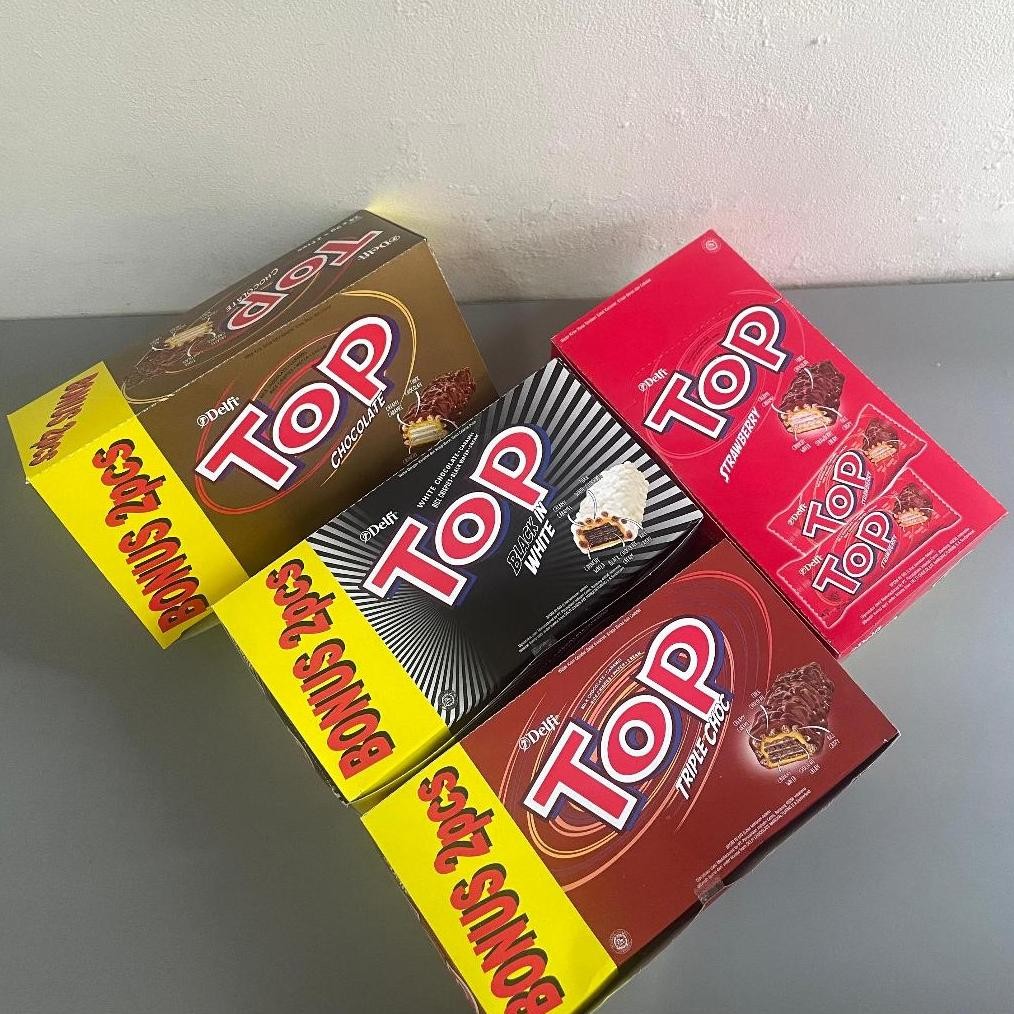 

DELFI TOP WAFER BOX COKLAT (ISI 24x9GR) STRAWBERRY / CHOCOLATE / DOUBLE CHOCOLATE / BLACK WHITE Nugi