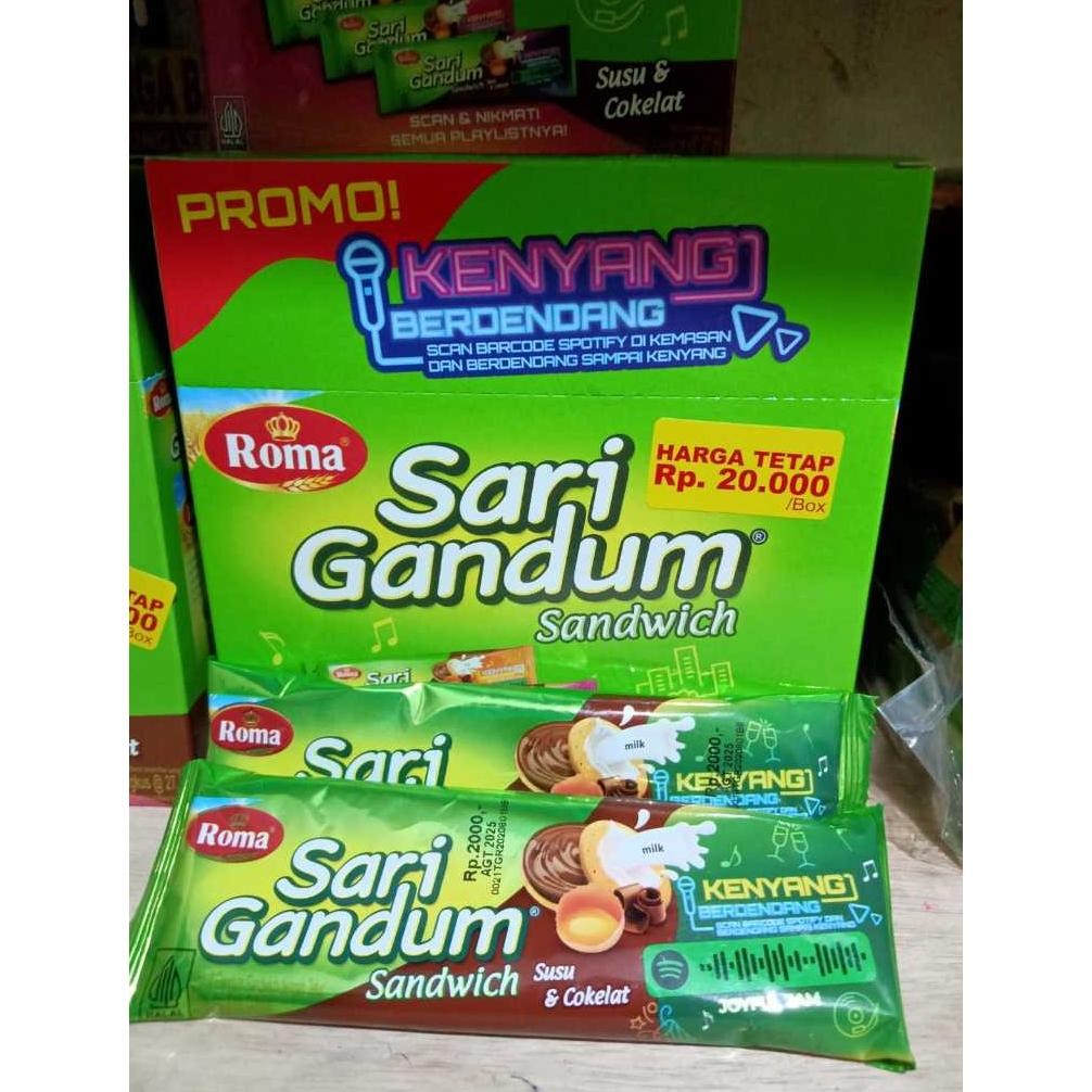 

Roma Sari Gandum Sandwich Coklat box isi 12 pcs Nugi