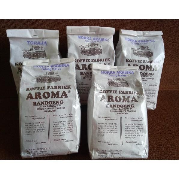 

KOPI ARABICA / ROBUSTA 250 gr - AROMA BANDUNG Fresh Asli Bubuk Giling Halus /Medium /Kasar /Biji - Indonesia Coffee - Tokomart Shop Nugi