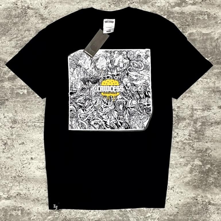 Promo Kaos Cod Lawless Burgerbar Burger Wrap Tshirt Black Ppo2 Df7
