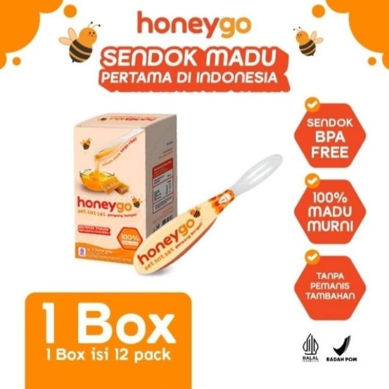 

honeygo madu murni dengan sendok 1 pack (isi 12 pcs) Nugi