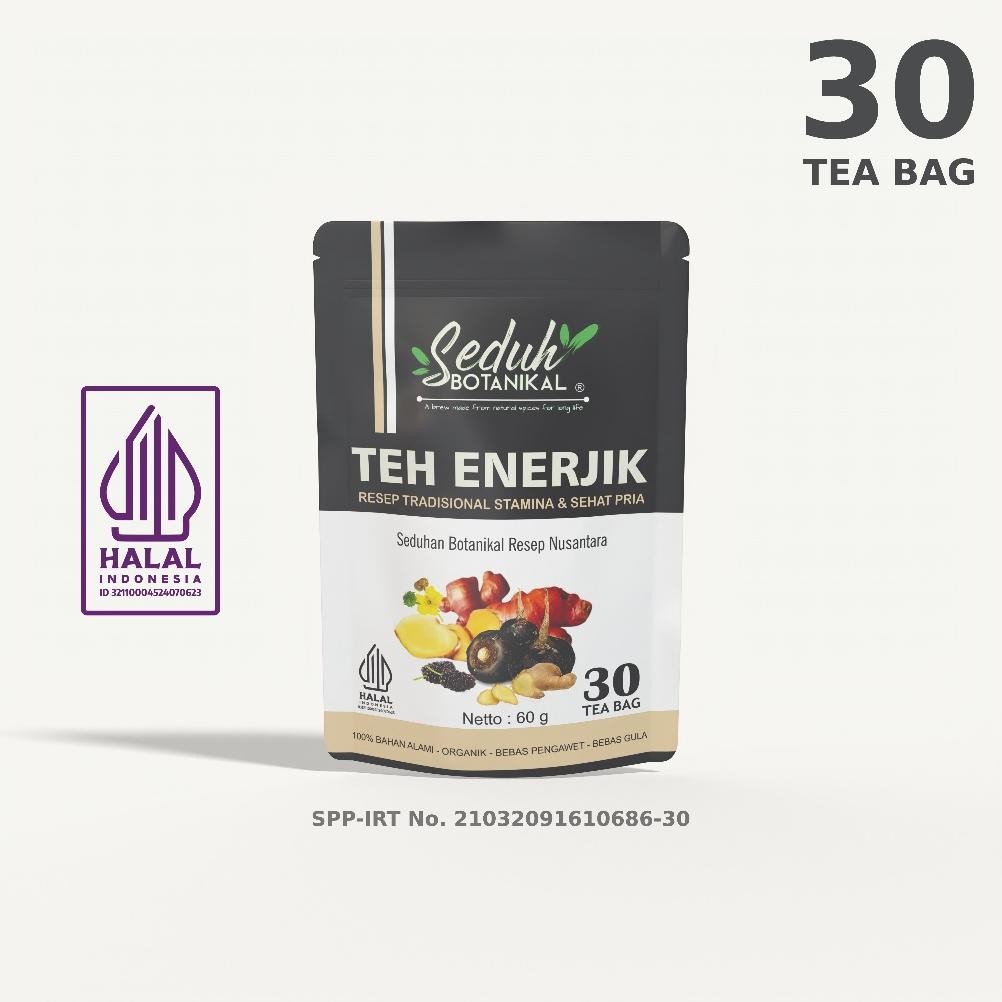 

SEDUH BOTANIKAL Teh Enerjik | Sehat & Subur Pria | Resep Teh Rempah JSR | 30 Tea Bag Nugi