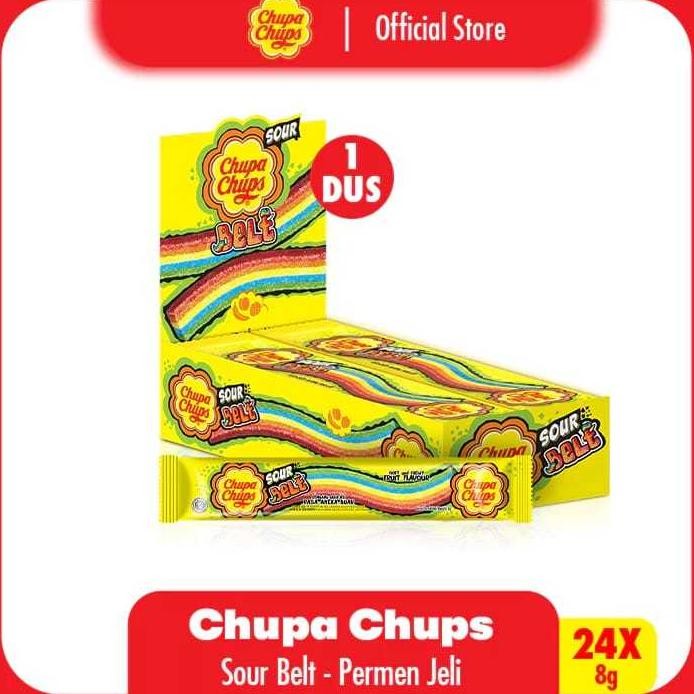 

Sour Belt Rainbow Chupa Chups | Isi 24 Pcs @ 7 Gr Nugi
