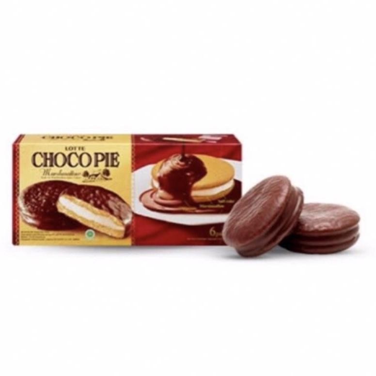 

Lotte Chocopie Marshmallow 28 gram (1 pack isi 12 pcs) Nugi