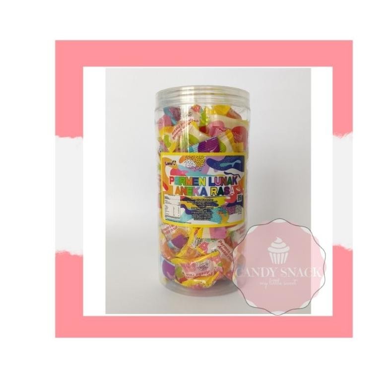 

LUVMI Permen Lunak Aneka Rasa 1 Toples isi 120 pcs Nugi