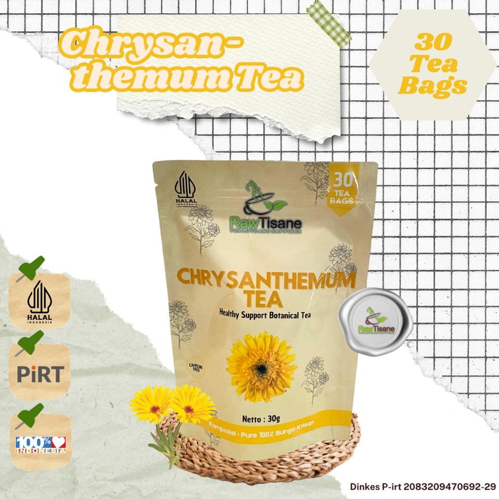 

RAW TISANE Chrysanthemum Tea : Teh Celup Bunga Krisan All Varian Isi 30 Tea Bag Nugi