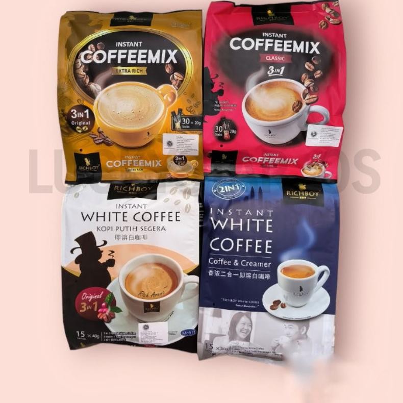 

PROMO! KOPI RICHBOY COFFEEMIX CLASSIC EXTRA RICH WHITE COFFEE (2IN1) (3IN1) Nugi