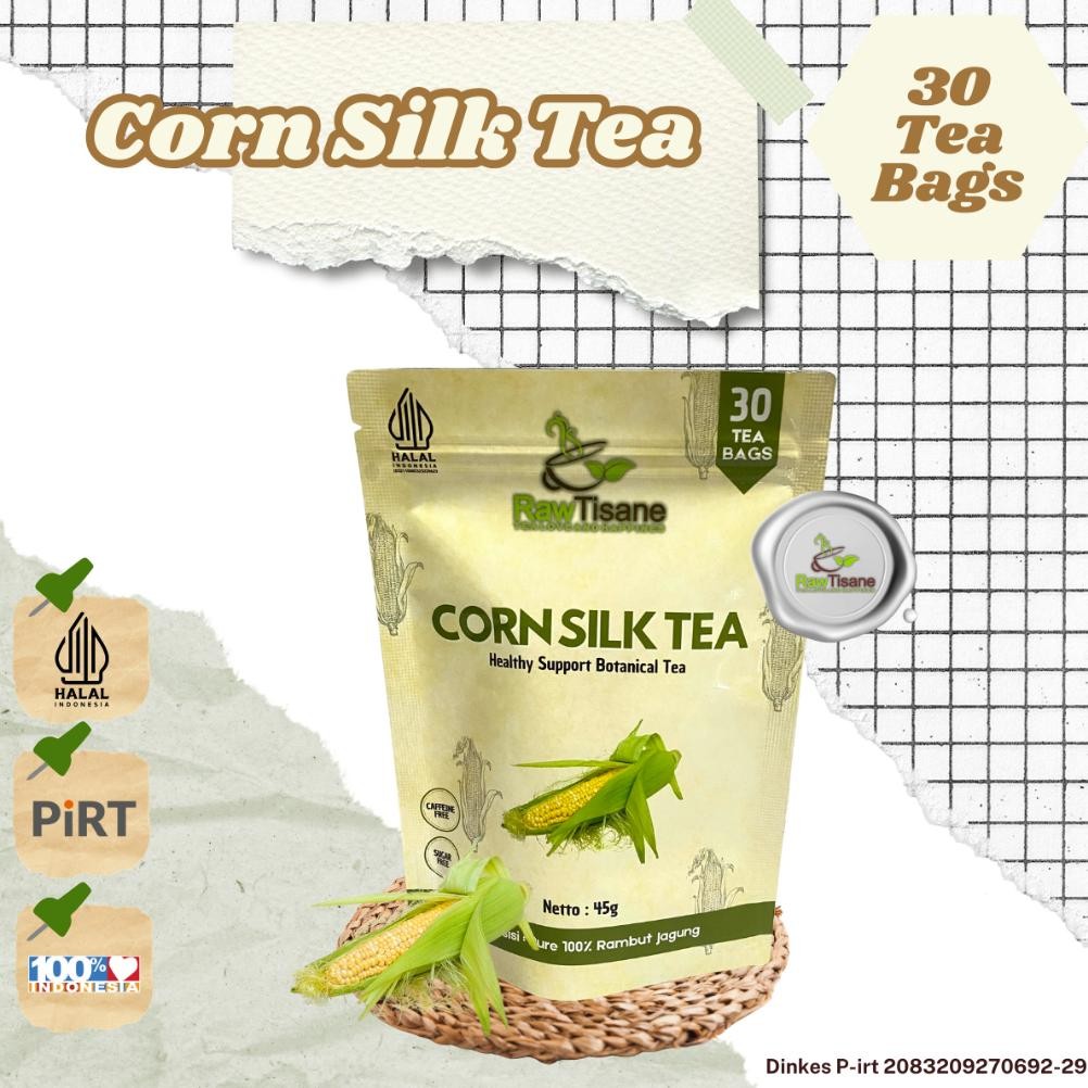 

RAW TISANE Corn Silk Tea : Teh Rambut Jagung / Teh Celup Rambut Jagung Isi 30 Tea Bag Nugi