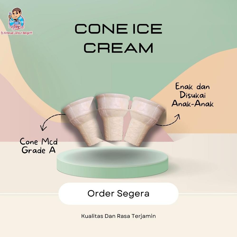 

CUP/CONE/KERUPUK - ESKRIM/ES KRIM/ICE CREAM MCD MCDONALD ISI 300PCS DIAMETER 5.5CM Nugi