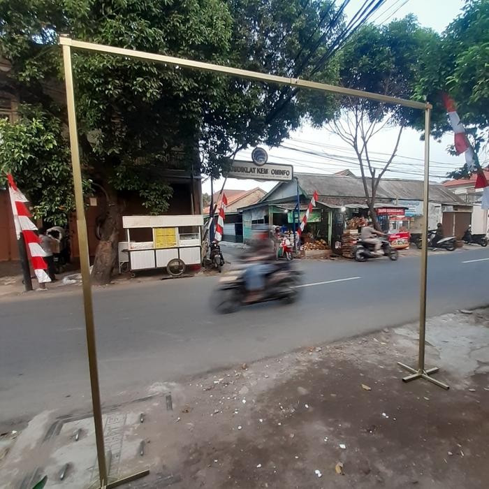 gawangan besi 1 layer backdrop 33m