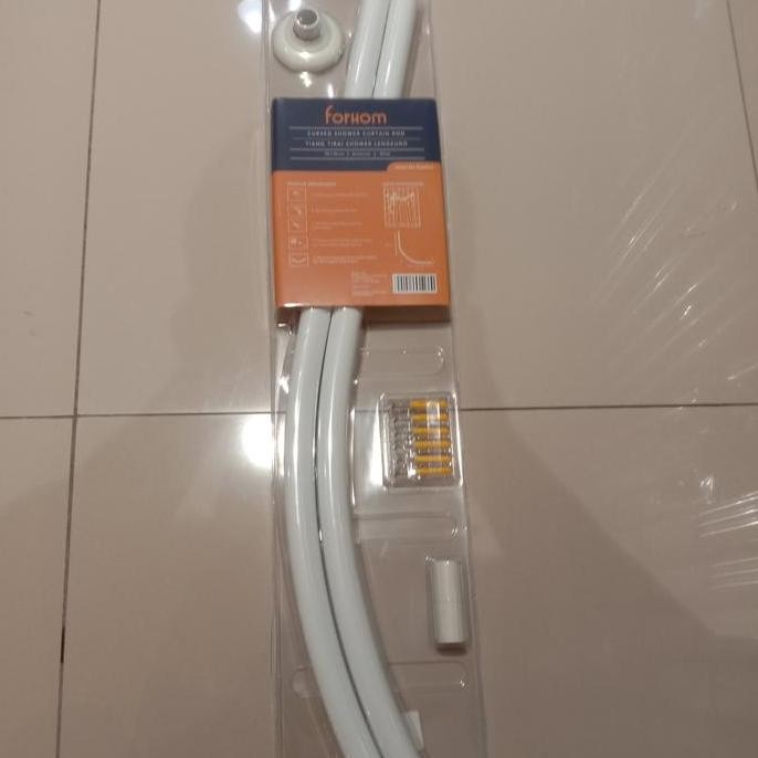 Rel / Tiang Tirai Shower Kamar Mandi 90Cm X 90Cm / Batang Gorden Putih
