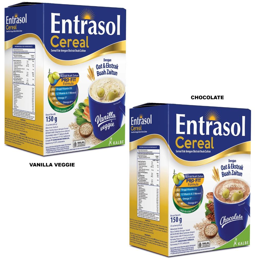 

Entrasol Cereal 150 g - Sereal Oat dengan Buah Zaitun Nugi