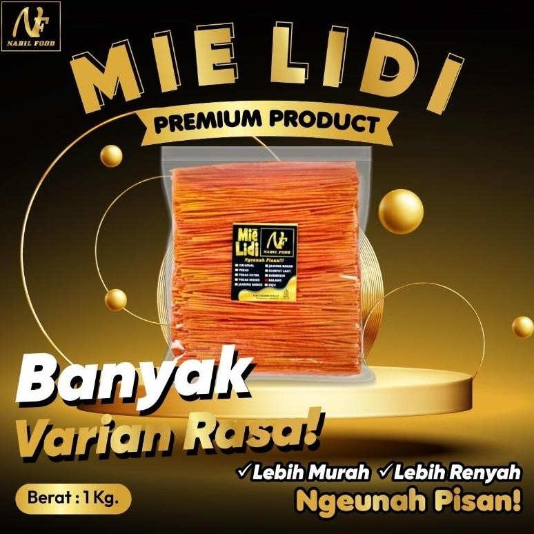 

TERMURAH MIE LIDI NABIL 1000gr/1kg SUPER RENYAH BERBAGAI RASA KILOAN Nugi
