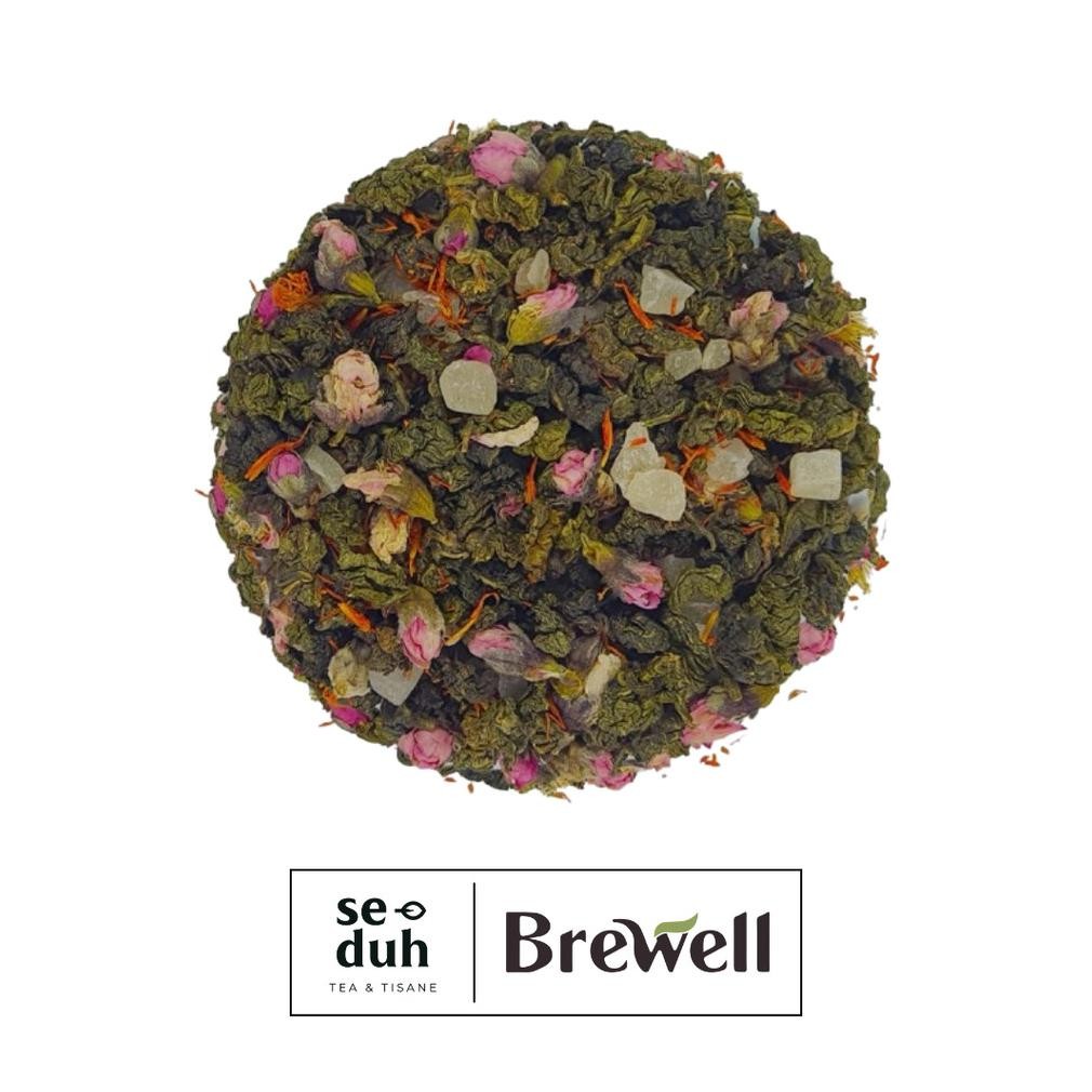 

PEACH DELIGHT Tea Blend - Milky Oolong with Peach and Flowers - 15 gram Nugi