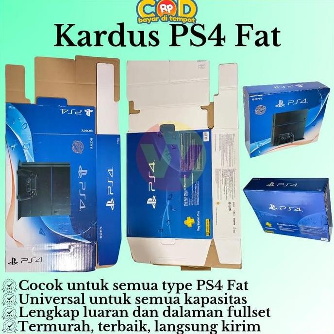 siap kirim dus playstation 4 fat - kotak luar dalam packing ps4 bekas