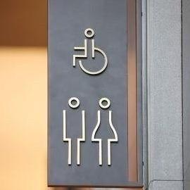 Sign Toilet Hanging Gantung Restroom Wc