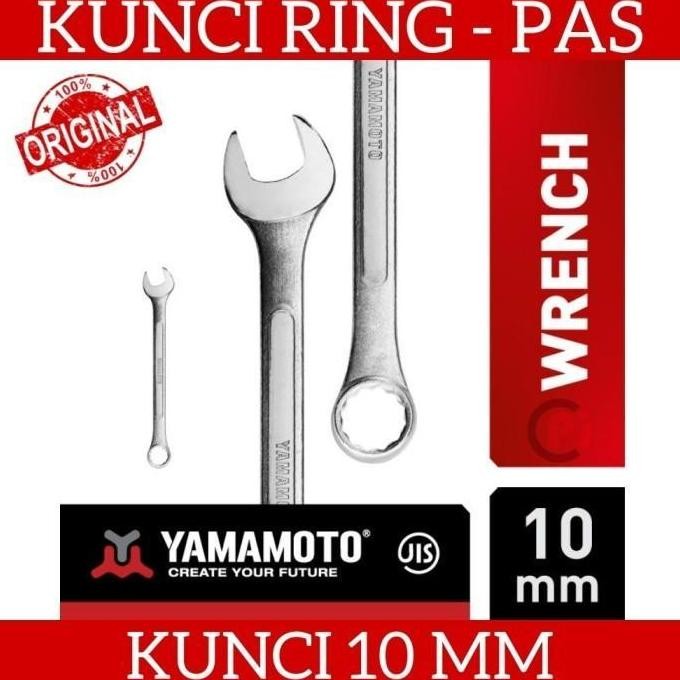 Yamamoto Kunci Ring Pas / Combination Wrench Ukuran Kunci 10 / 10Mm