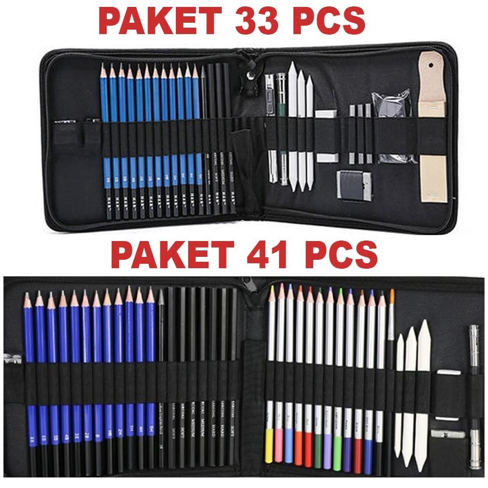 

Diskon 33Pcs 41Pcs Set Sketch Pensil Pisau Penghapus Dan Pensil Gambar Untuk Keperluan Sekolah Pencil Drawing Set Berkualitas