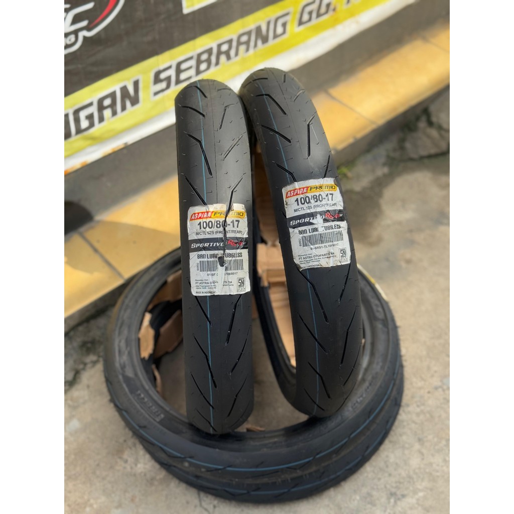 BAN ASPIRA PREMIO SPORTIVO RS01 100/80-17 DEPAN/BELAKANG BAN ASPIRA PREMIO