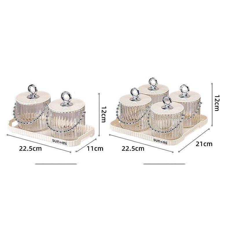 Diskon 1Set Pengatur Kacang Toples Kue Kacang Permen Toples Set + Nampan Toples Imlek Lebaran Diskon