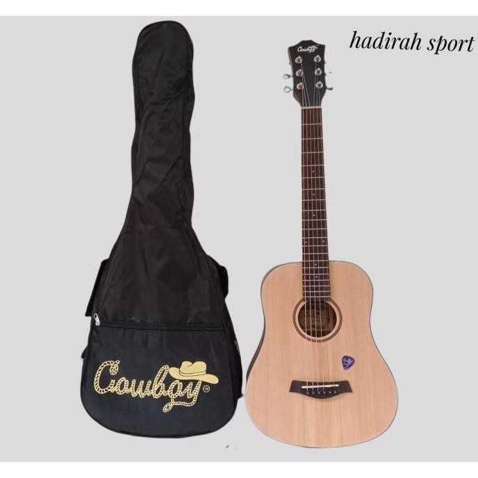 Gitar Cowboy Akustik 3/4 Gitar Akustik Jw120 Bonus Tas Capo Pick Puter