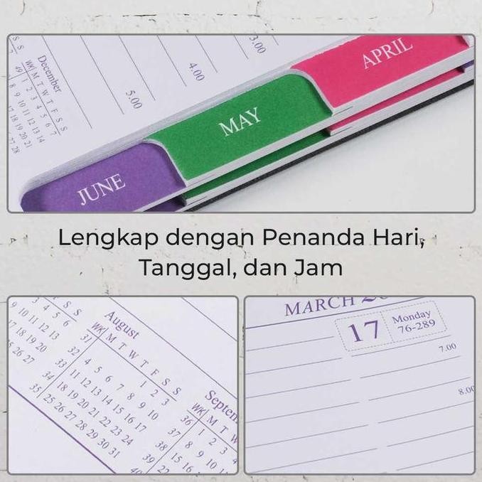 

Buku Agenda Softcover Monthly Planner Notebook A5 304 Halaman Td-2025