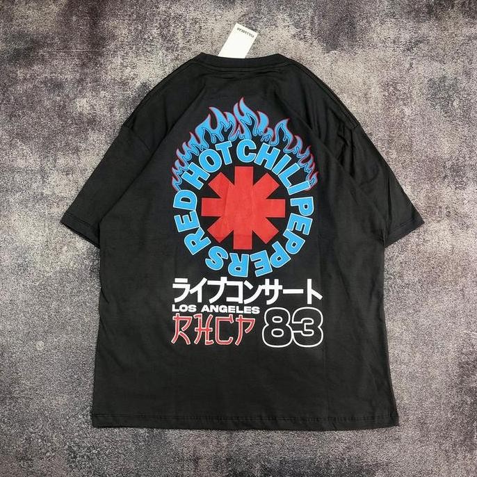 

Baju Kaos P&B Oversize Red Hot Chili Peppers - T Shirt Oversize RHCP Grey - Baju Kaos Pria Wanita Oversized