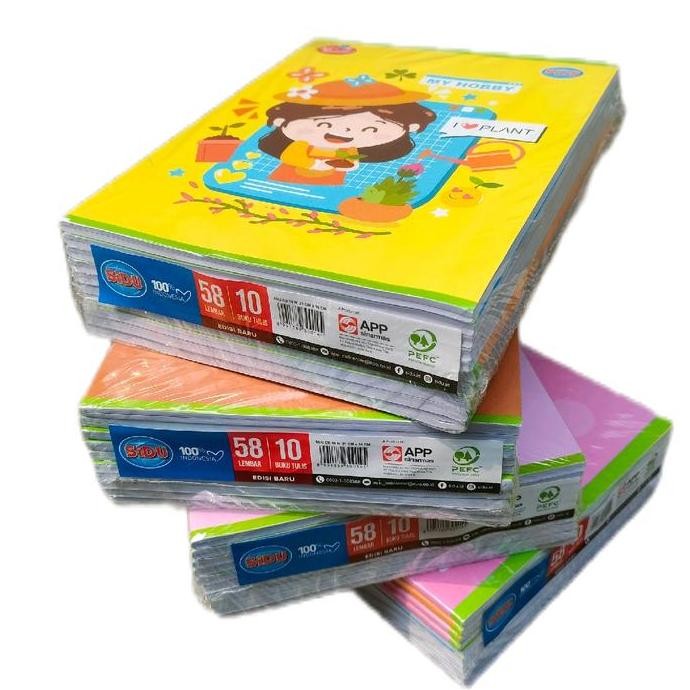 

Buku Tulis (Sidu) Sinar Dunia 58 Lembar Isi 10 Dan 5 Buku Kertas Stationery Paper