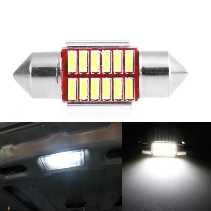 Lampu Led Plafon Untuk Interior Mobil 401 12Smd Dome Light Ukuran 31Mm