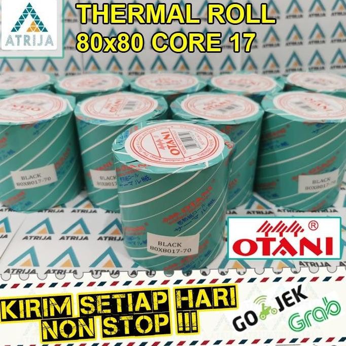 

TERBARU - (Per 20 Roll) Kertas Thermal Struk Kasir Otani 80x80 Core 17 -20 Roll
