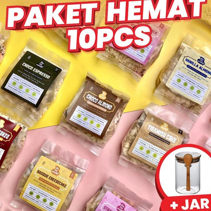 

10 Pas Jar On The Grain Overnht Nt Oats Sarapan Sehat Cemilan Healthy Muesli