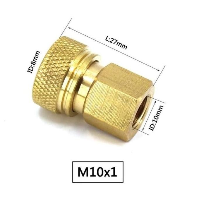 COUPLER CUPLA KUPLER KOPLER MINI MALE JANTAN DRAT THREAD M10X1 PCP