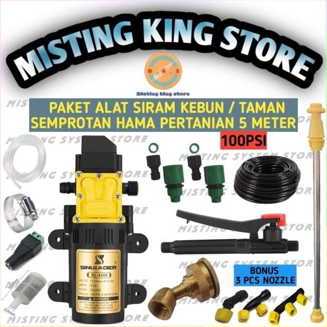 Paket Alat Siram Tanaman Nozzle Sprayer Elektrik Semprotan Air Kabut