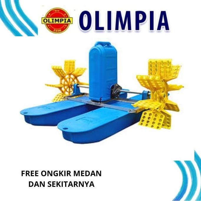 BEBAS ONGKIR - Bebas Kirim| Kincir Air Tambak Olimpia - 1 Hp 1 Phase 750 watt gearbox nylon
