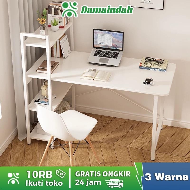 Meja Dan Kursi Kerja Satu Set / Meja Belajar Aesthetic Kayu Anak Set Kursi/Meja Belajar Dan Kursi 1S