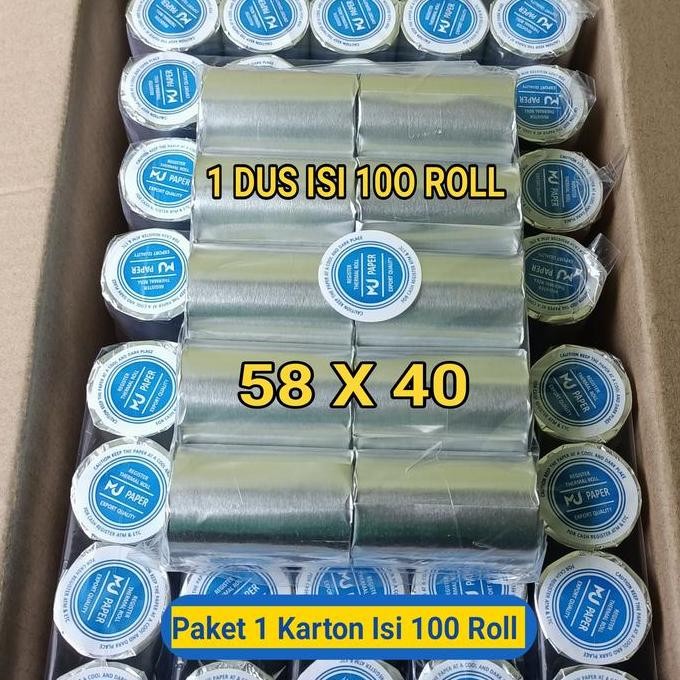 

TERLARIS - ( Isi 100 Roll ) Kertas Kasir Thermal Paper Roll 58 x 40 / 58 x 40
