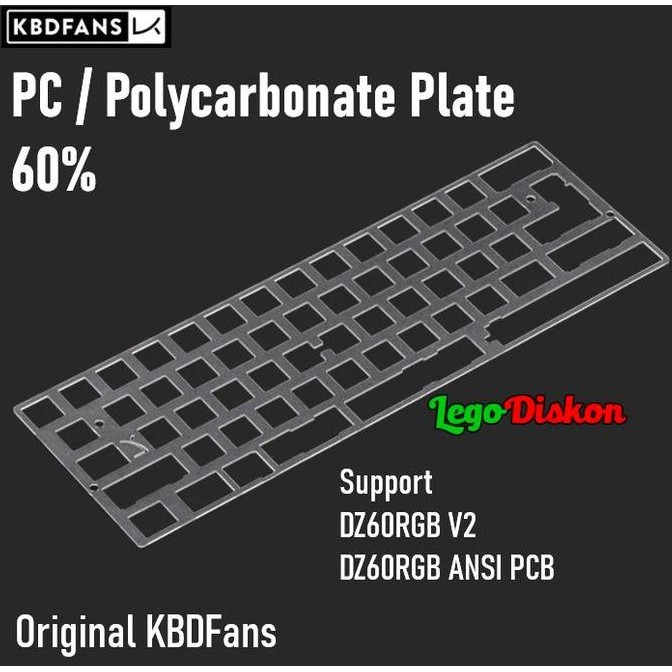 TERBARU - KBDFANS 60% PC PLATE / POLYCARBONATE PLATE - Mechanical Keyboard