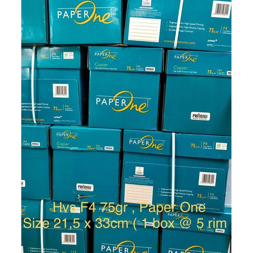

TERBARU - Hvs F4 75 gr , Paper One ( box )