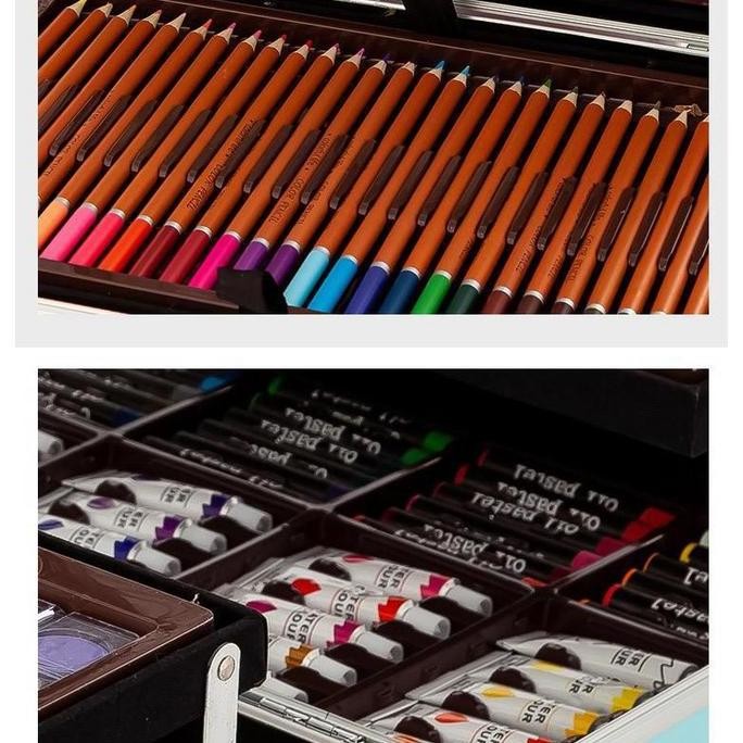 

Crayon Art Set 145 pcs / Koper Set Mewarnai Anak Menggambar