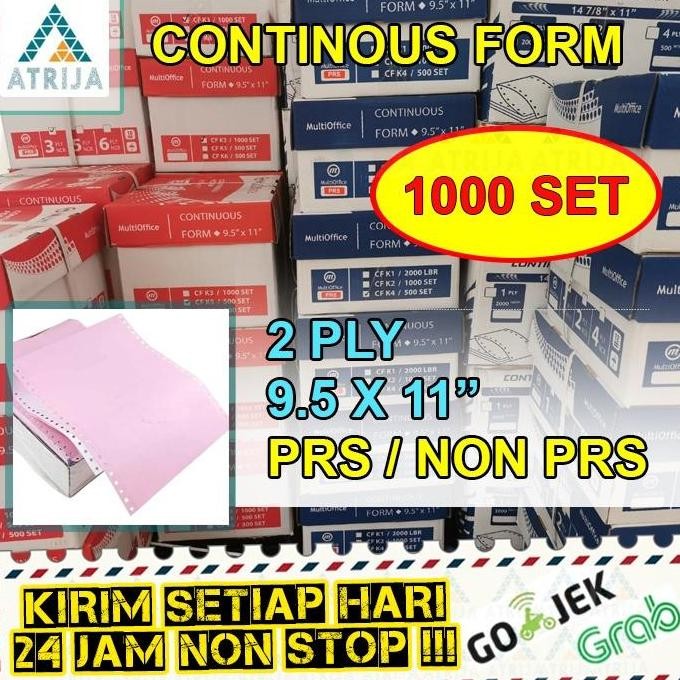 

Continous Form 9.5 x 11 - 2 Ply. Kertas Komputer Kertas Rangkap 2