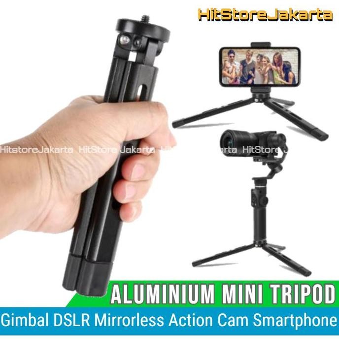TERBARU Aluminum Mini Tripod Gimbal Handphone DSLR Tripod Mirrorless GoPro BISA GRAB