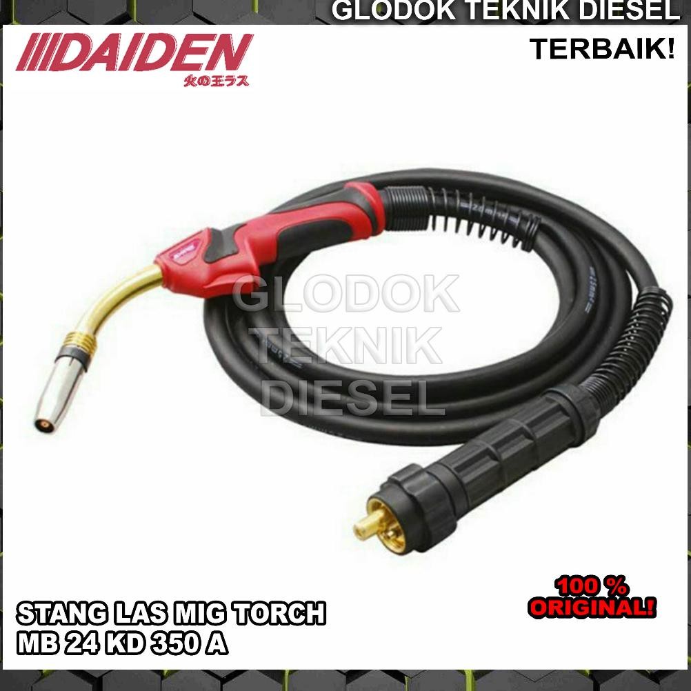 Daiden Stang Las MIG Torch MB 24 KD 350 A 350A MB24KD Euro Connector ORIGINAL TERBAIK