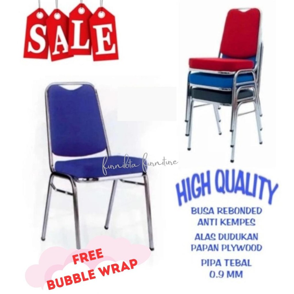 KURSI SUSUN STAINLESS KURSI PESTA KURSI KANTOR KURSI SUSUN BESI KURSI MEJA BELAJAR