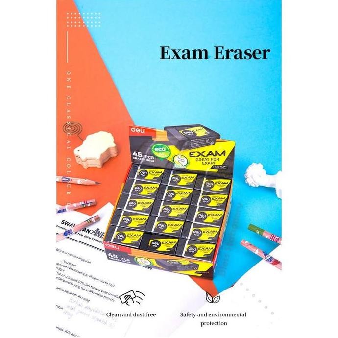 

Deli - Exam Eraser Black / Penghapus Ujian Sekolah Hitam 2B (E3043)