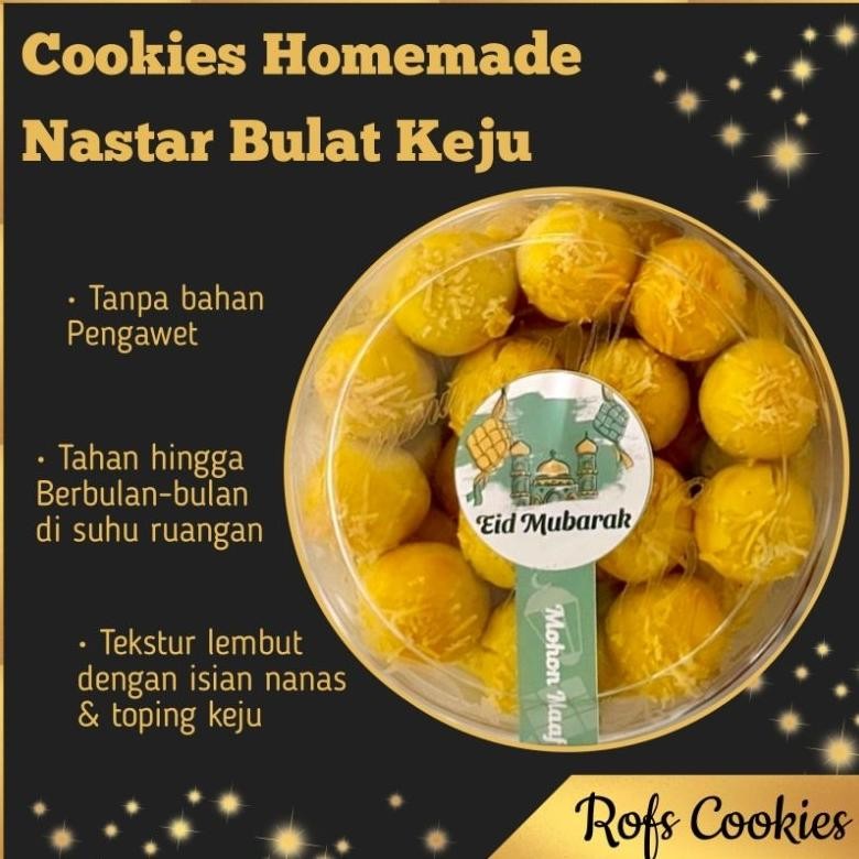 

Nastar Bulat Keju Lembut 500 gram | Kue Kering Cookies Homemade Khas Hari Raya Nugi