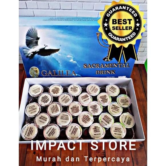 

Terlaris Sirup Anggur Perjamuan Kudus Cup + hosti ayat isi 100 Khusus Gereja Nugi